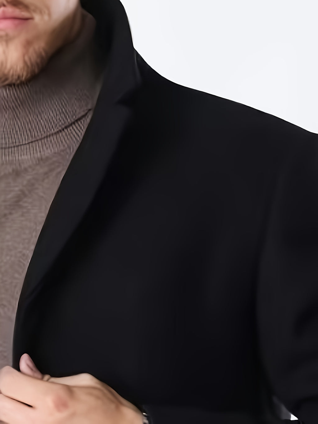 WL Atelier Men | Black Single-Breasted Trench Coat