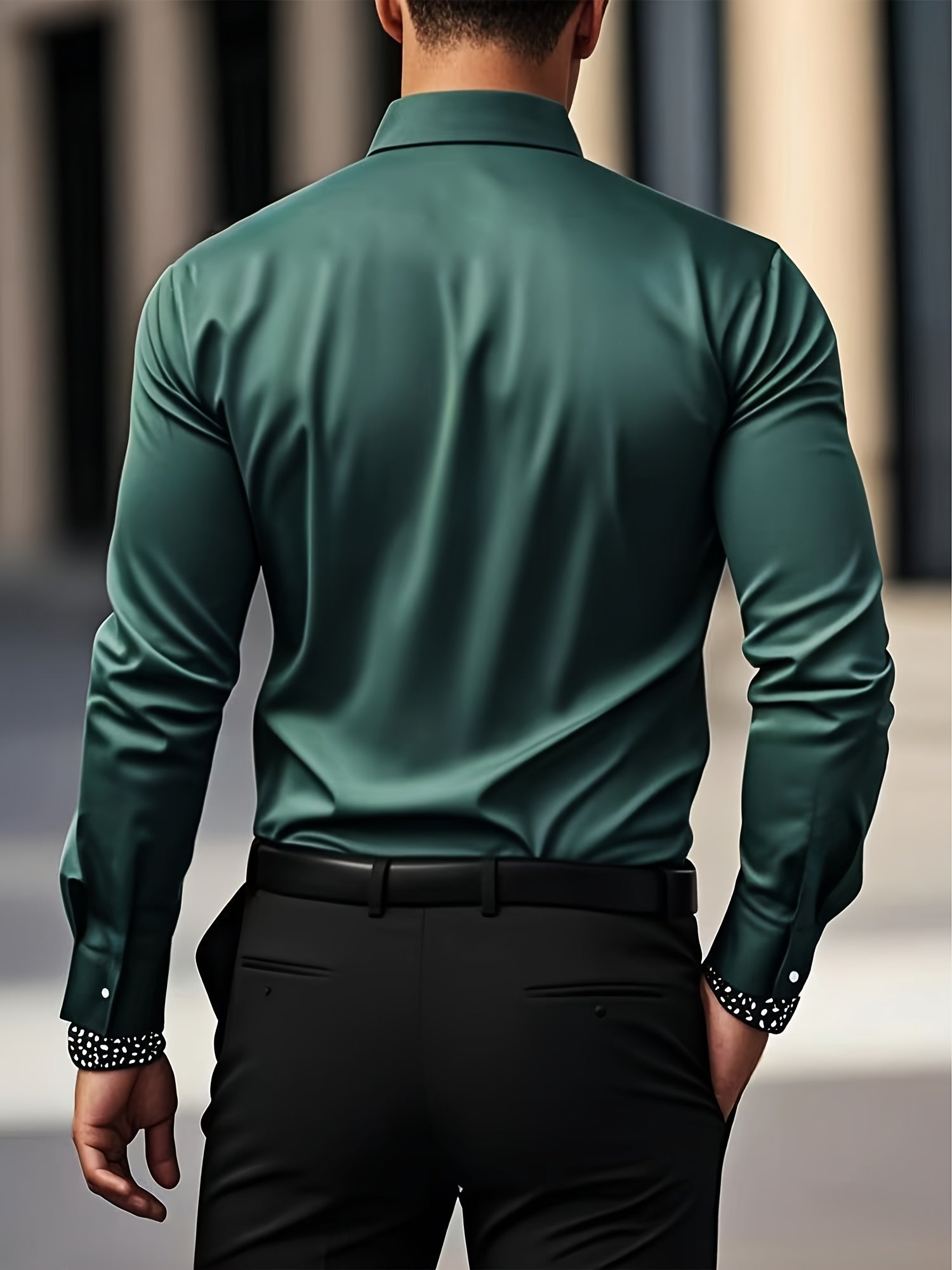 WL Atelier Men | Classic Solid Color Long-Sleeve Dress Shirt