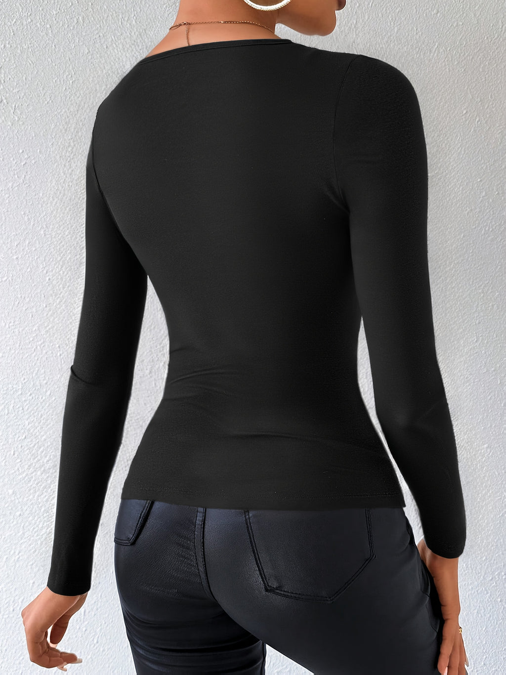 WL Atelier | Slim-Fit Square Neck Long-Sleeve T-Shirt