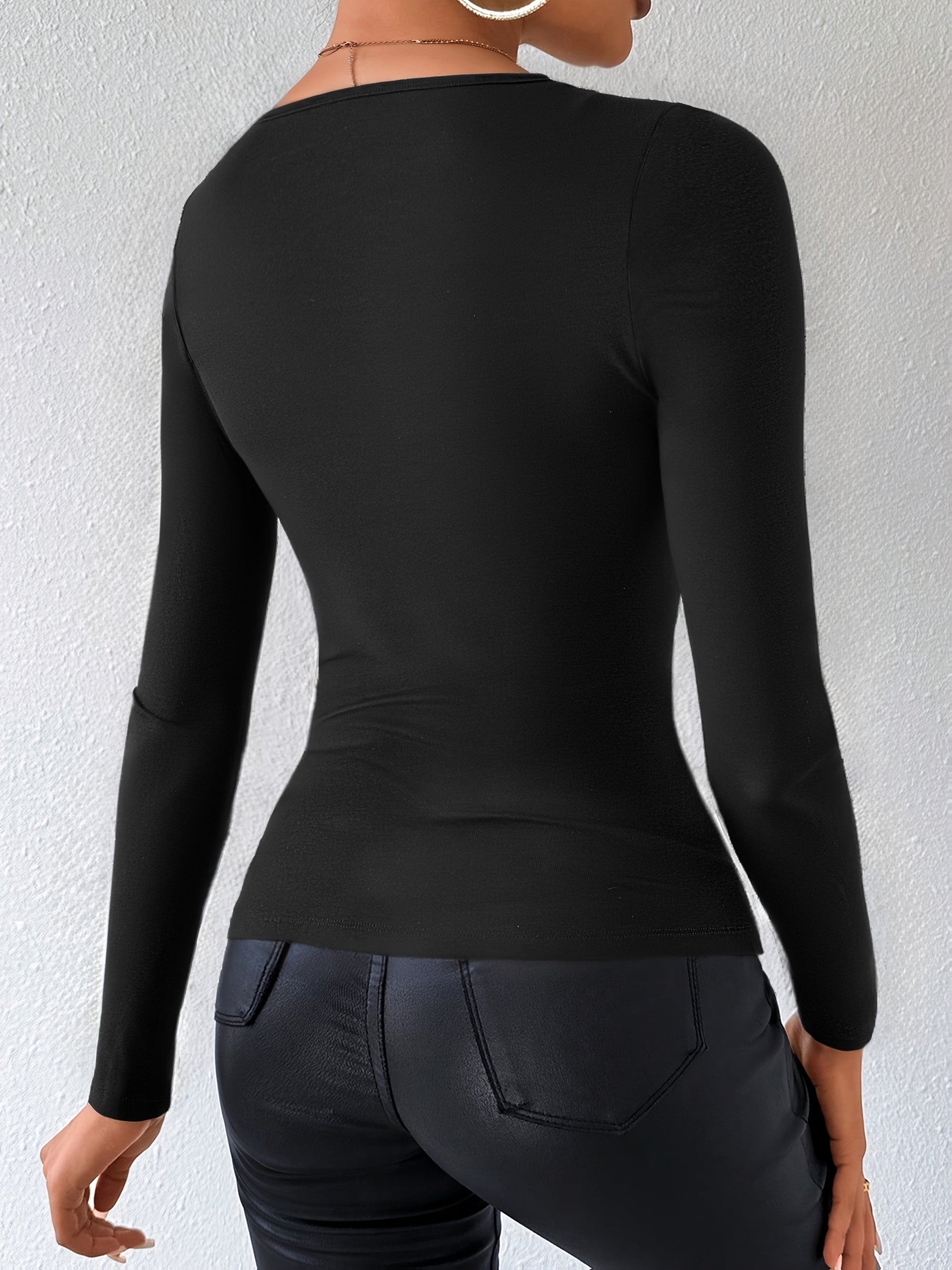 WL Atelier | Slim-Fit Square Neck Long-Sleeve T-Shirt