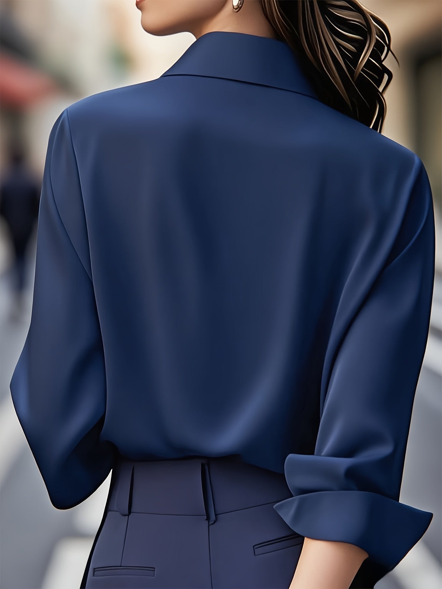 WL Atelier | Elegant Light Blue French-Style Button-Up Shirt