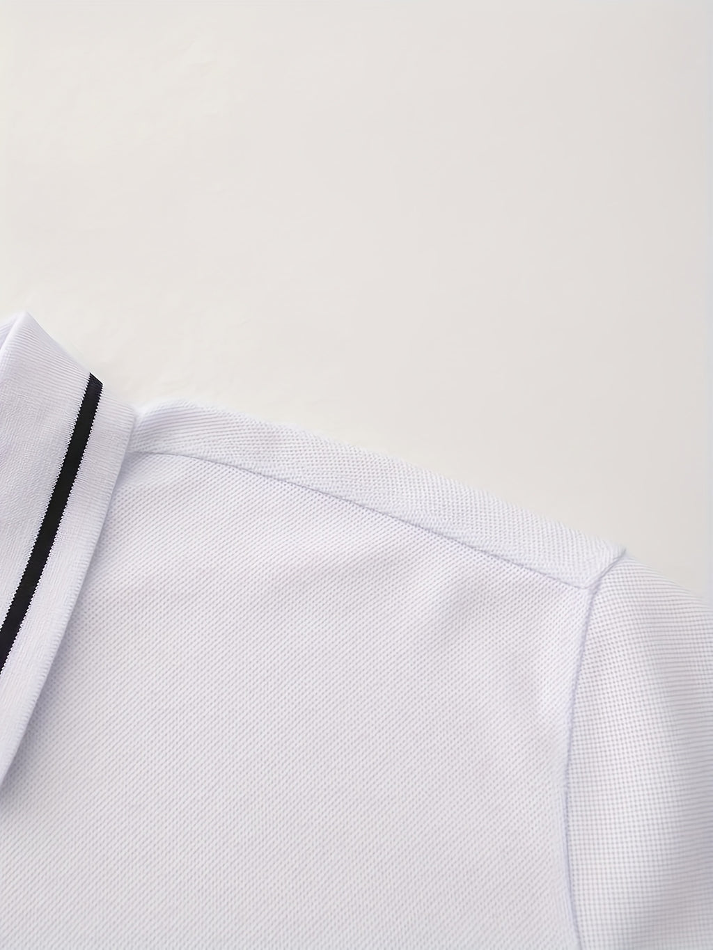 WL Atelier Men | Classic White Long-Sleeve Polo Shirt