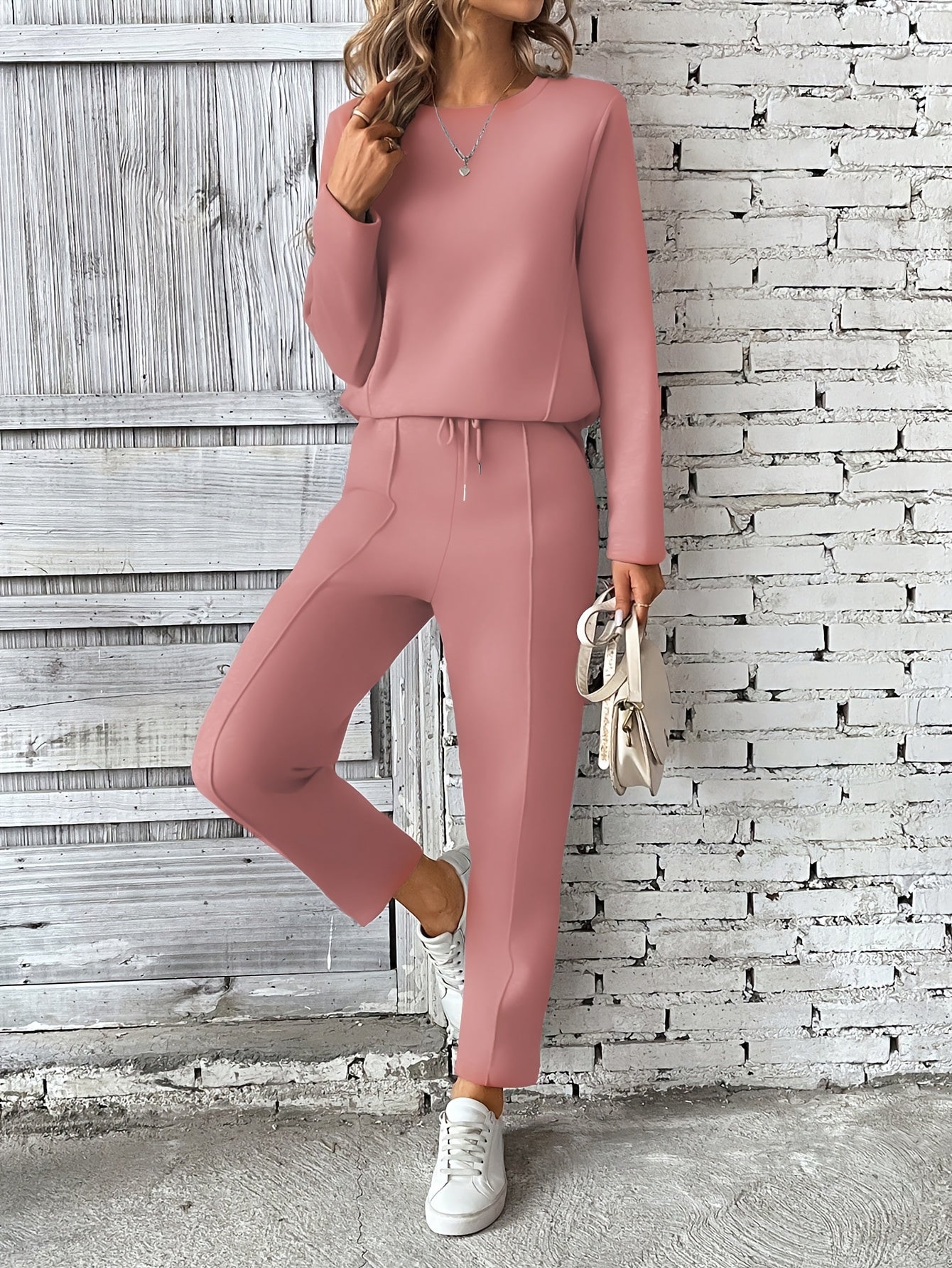 WL Atelier | Olive Green Solid Color Drawstring Pantsuit