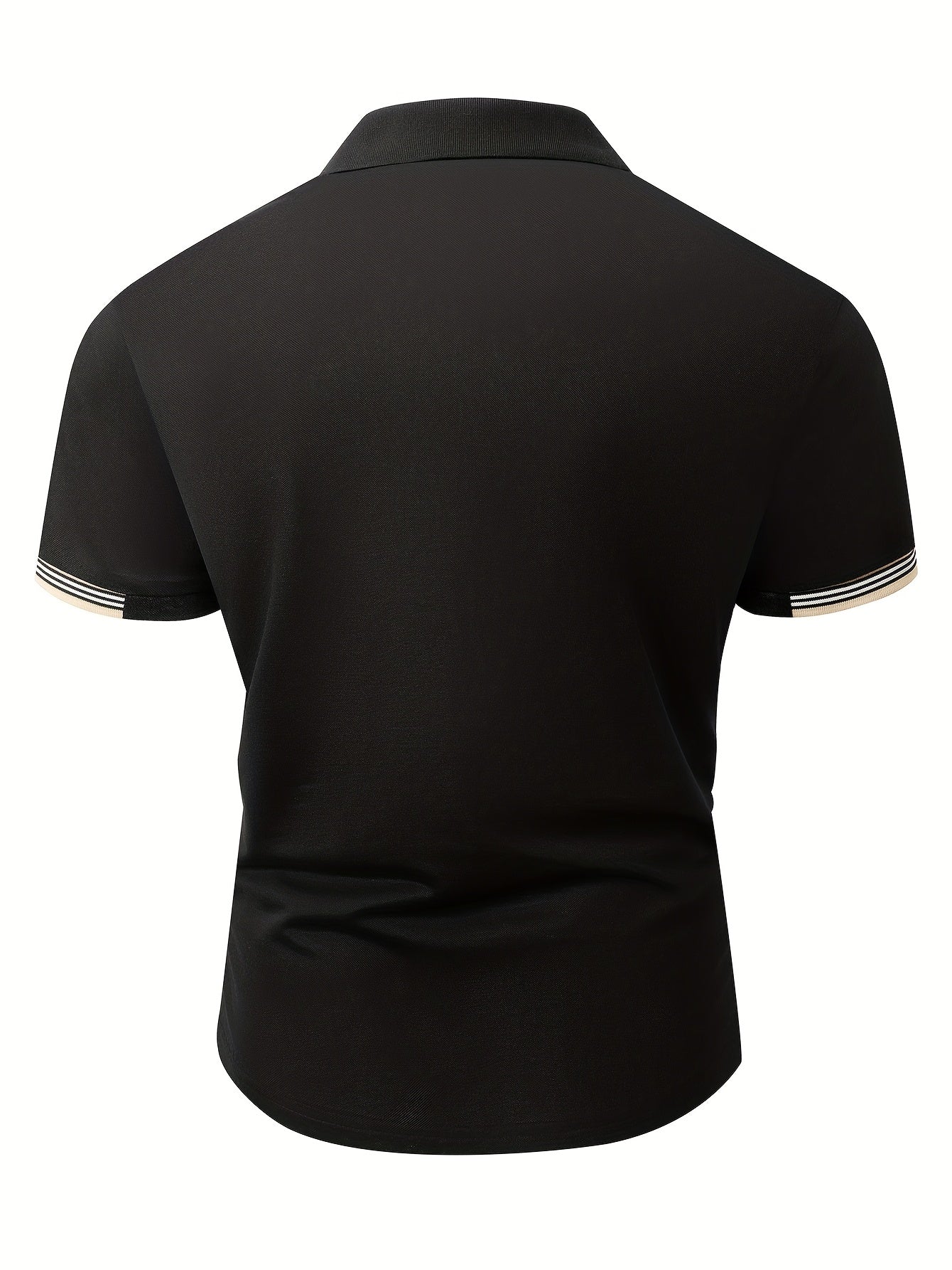 WL Atelier Men | Black Polo Shirt with Golden Accents
