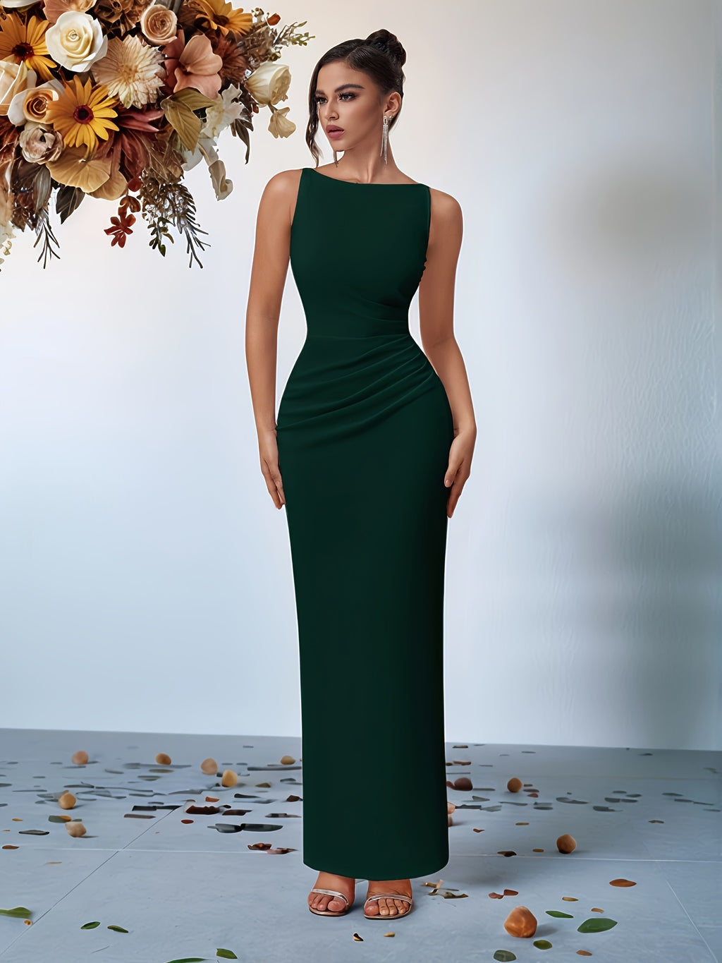 WL Atelier | Elegant One-Shoulder Slit Evening Dress