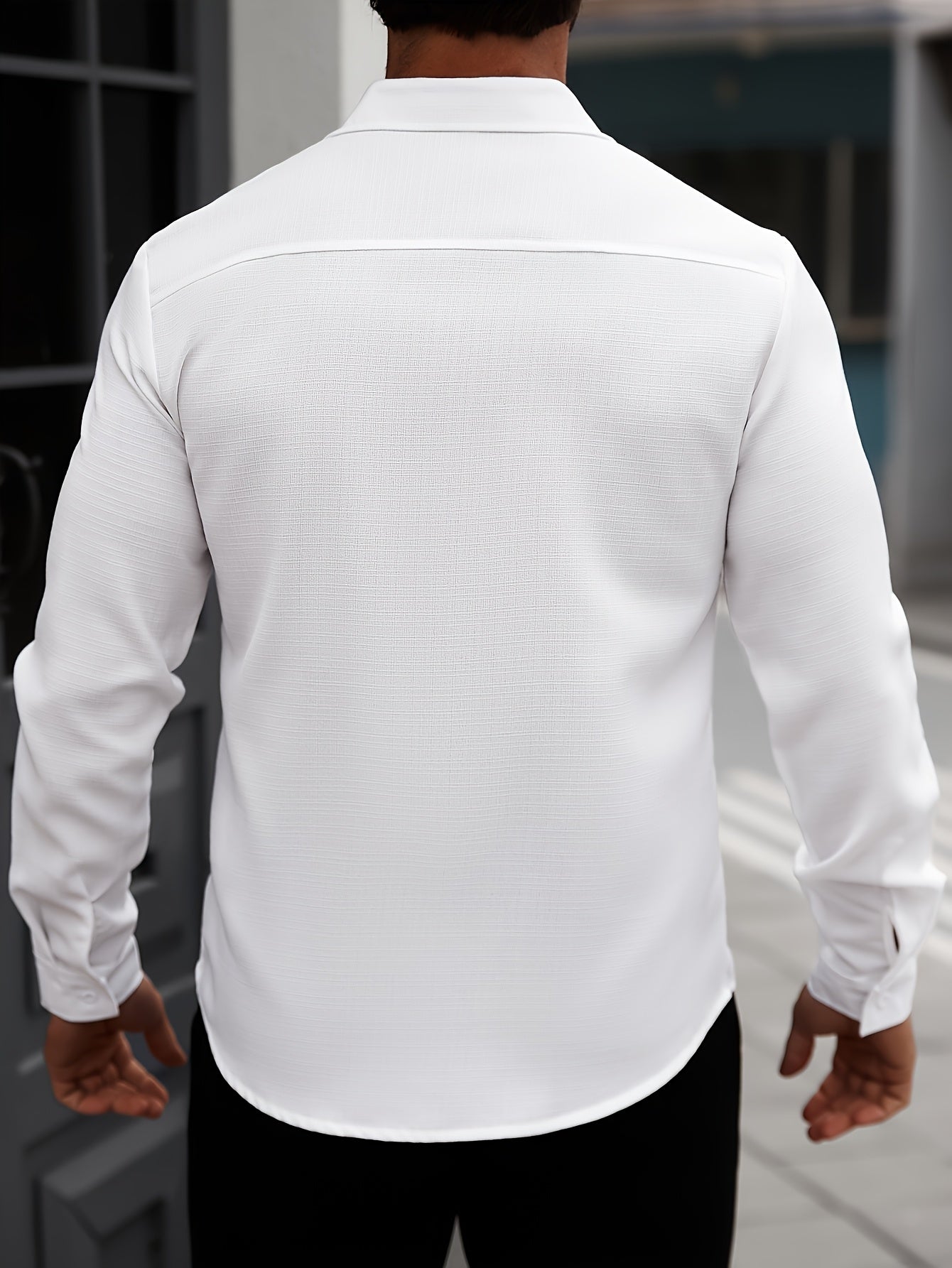 WL Atelier Men | Classic White Long-Sleeve Dress Shirt