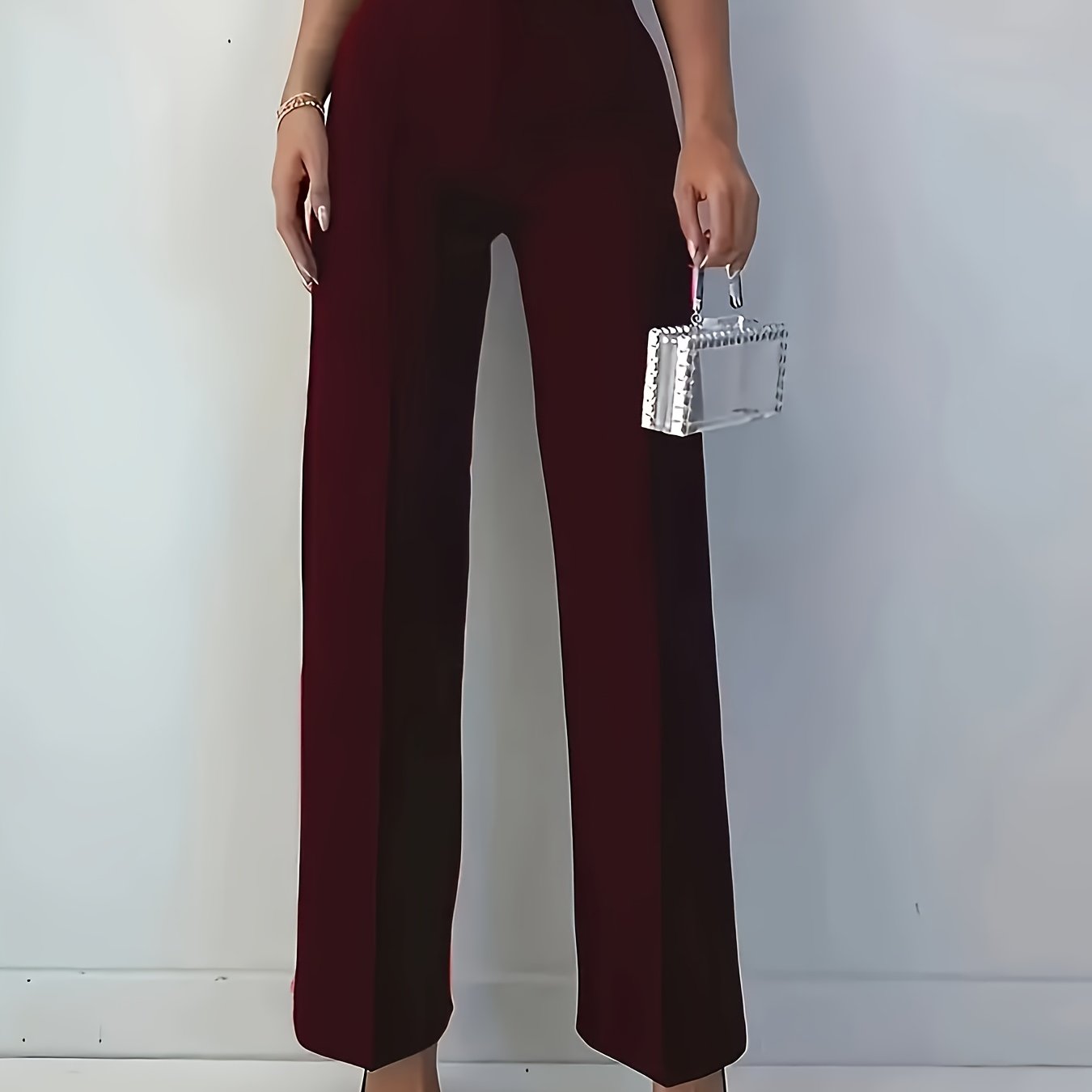 WL Atelier | Elegant High-Waisted Pintuck Straight-Leg Pants