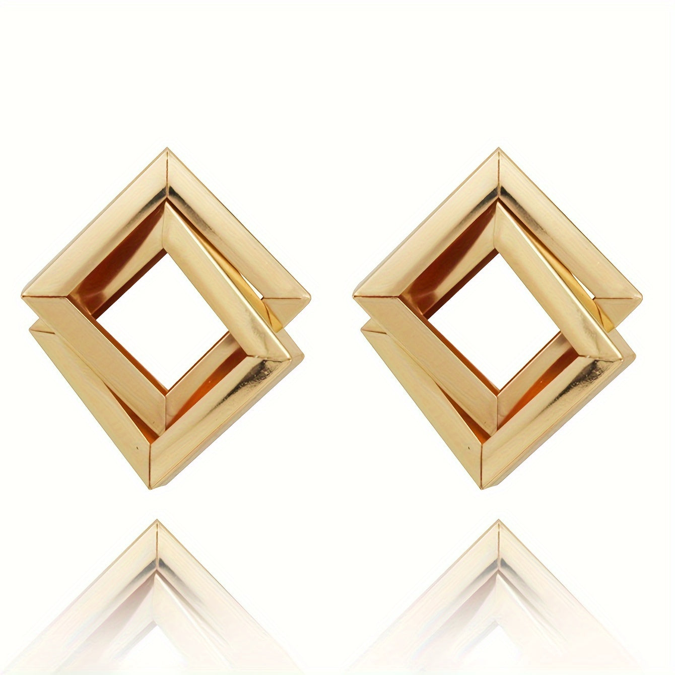 WL Atelier | Golden-Tone Multi-Layered Statement Earrings