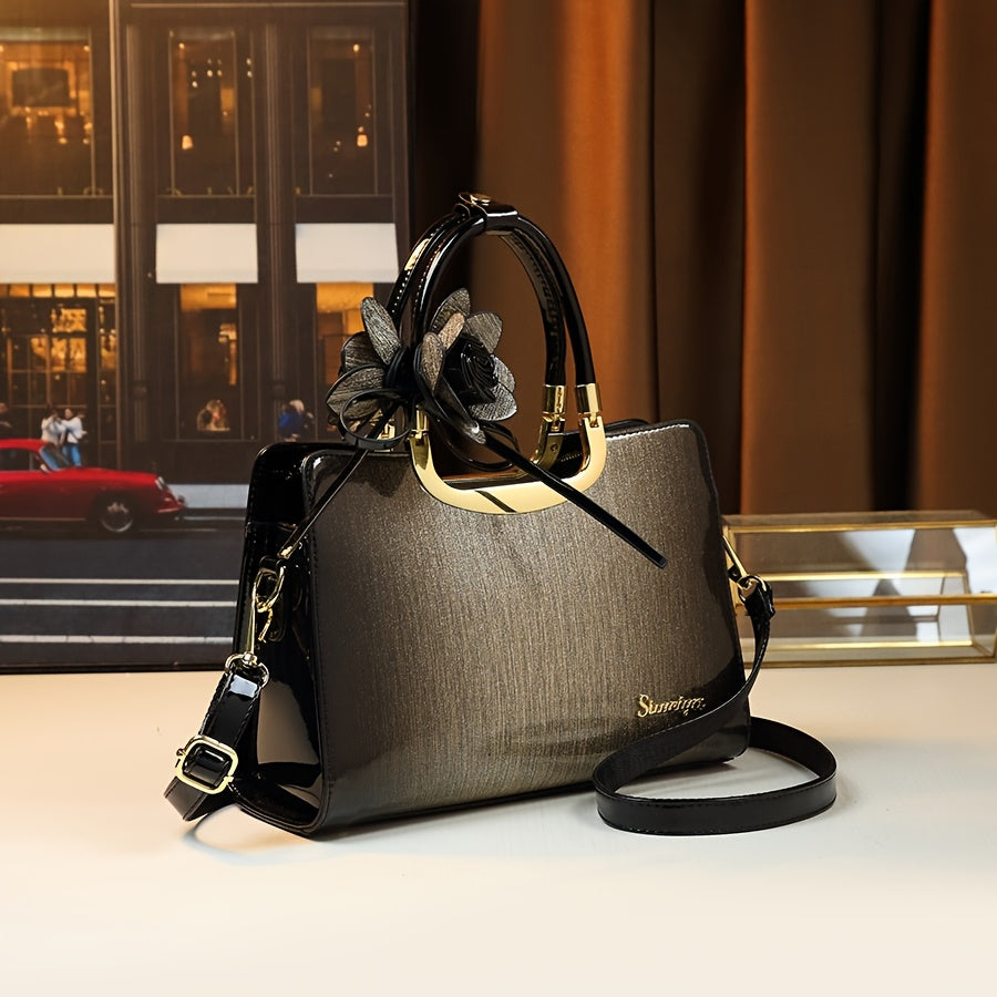 WL Atelier | Vintage Convertible Crossbody Handbag with Floral Detail