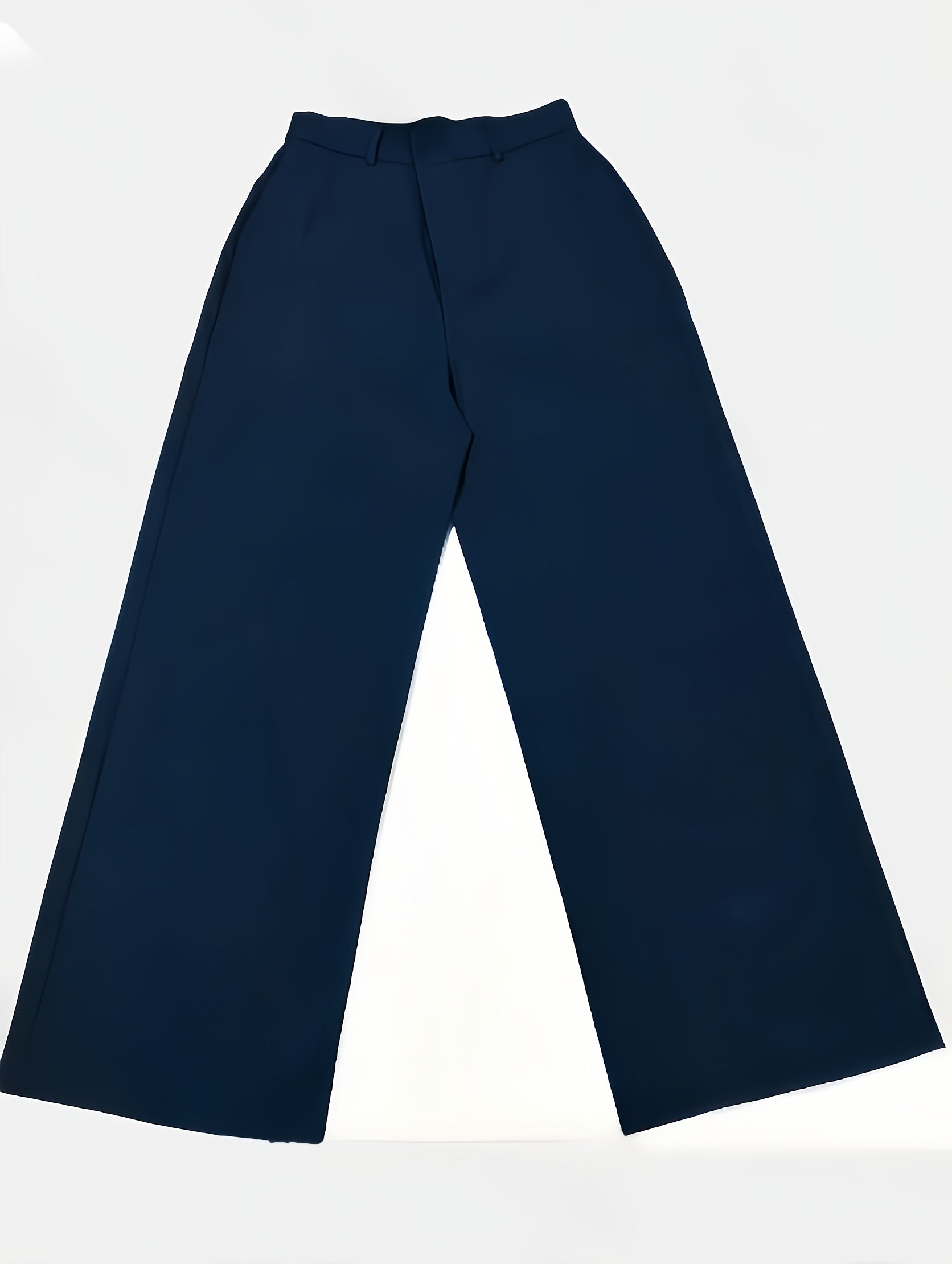 WL Atelier | Elegant Navy Blue Straight-Leg Tailored Pants