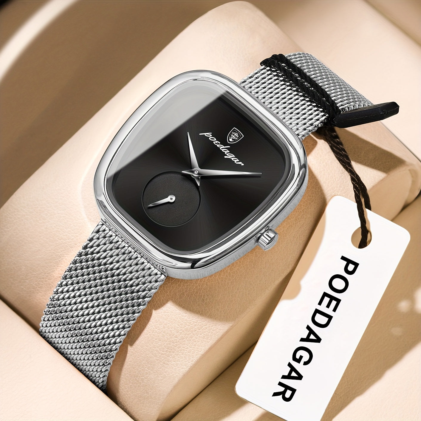 WL Atelier | Rose Gold Square-Dial Mesh Watch