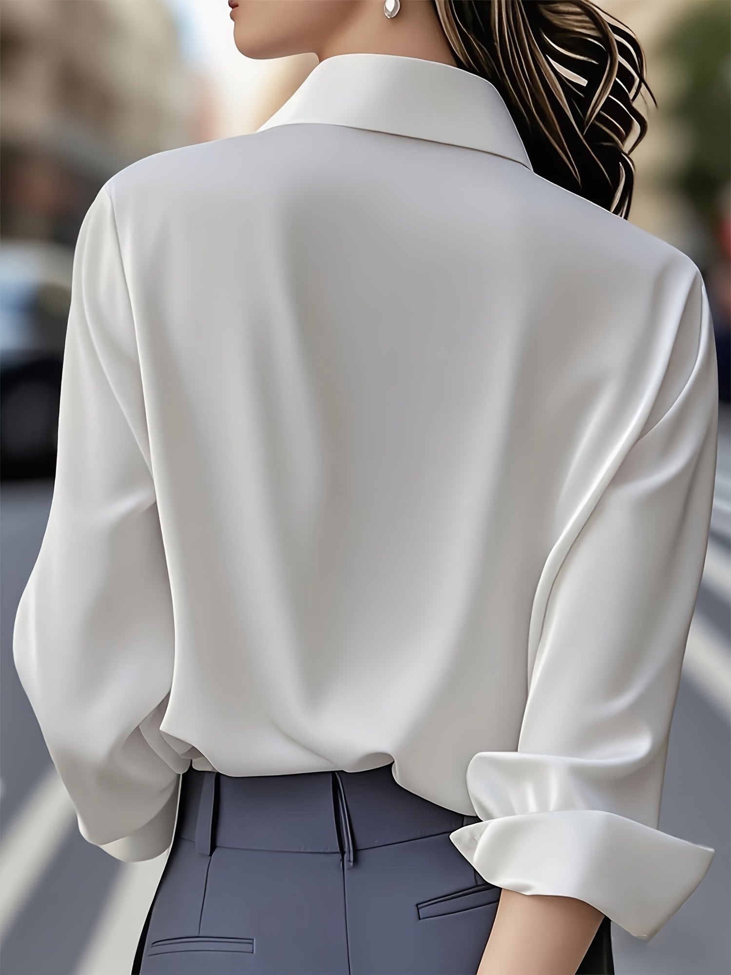 WL Atelier | Elegant Light Blue French-Style Button-Up Shirt