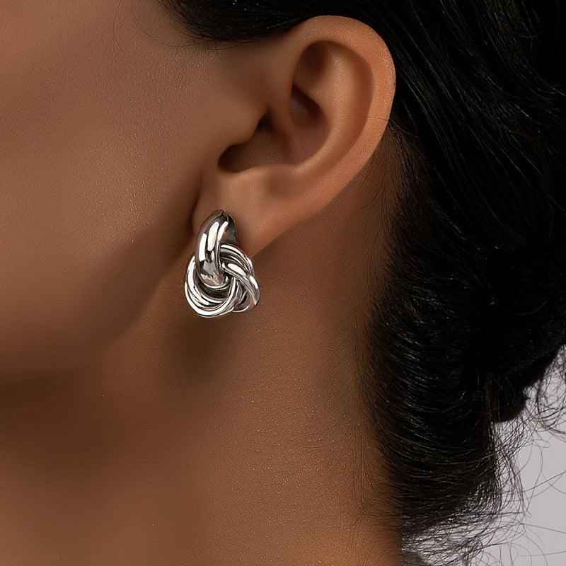 WL Atelier | 14k Gold-Plated Geometric Twist Earrings