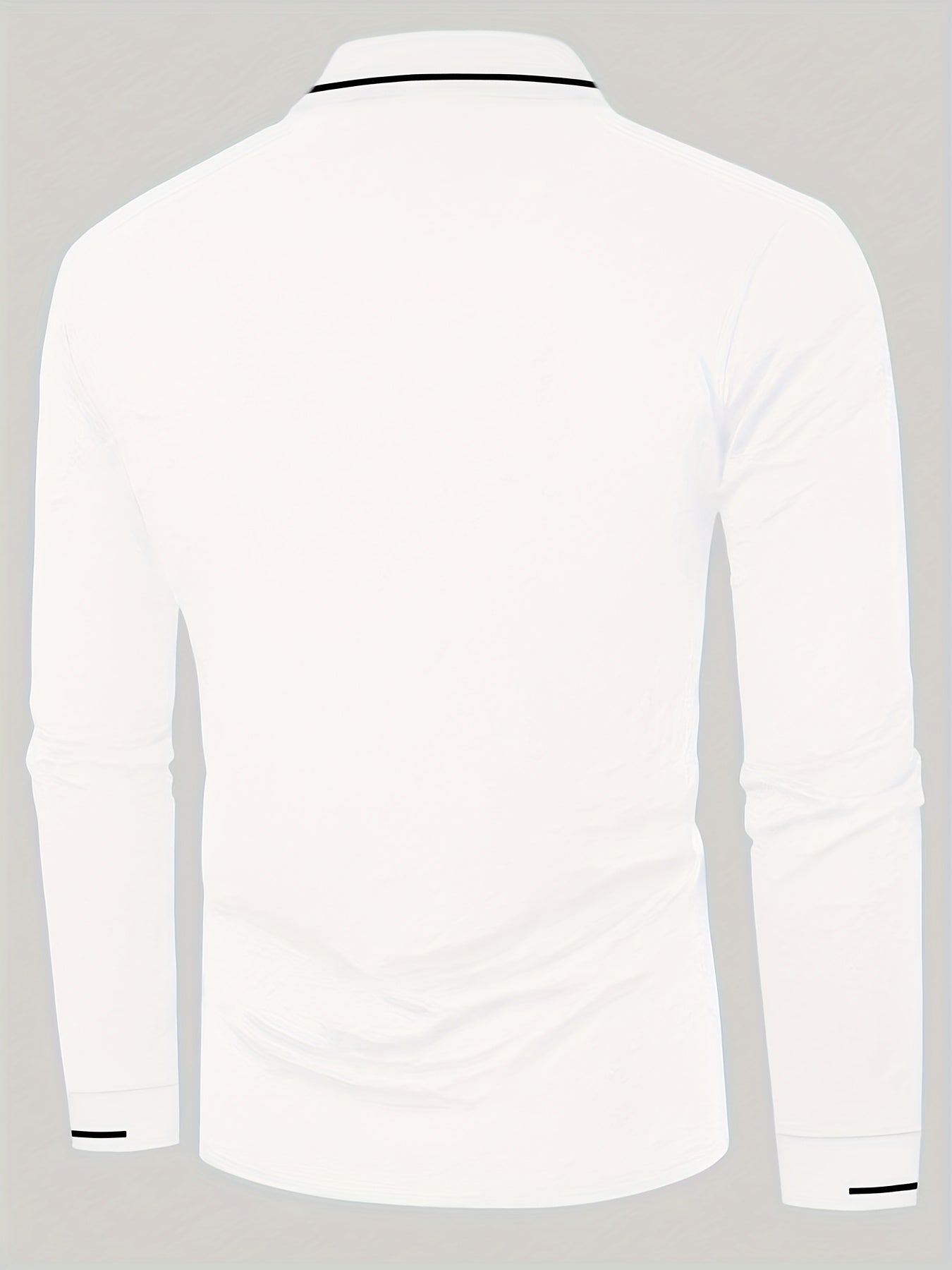 WL Atelier Men | Classic White Long-Sleeve Polo Shirt