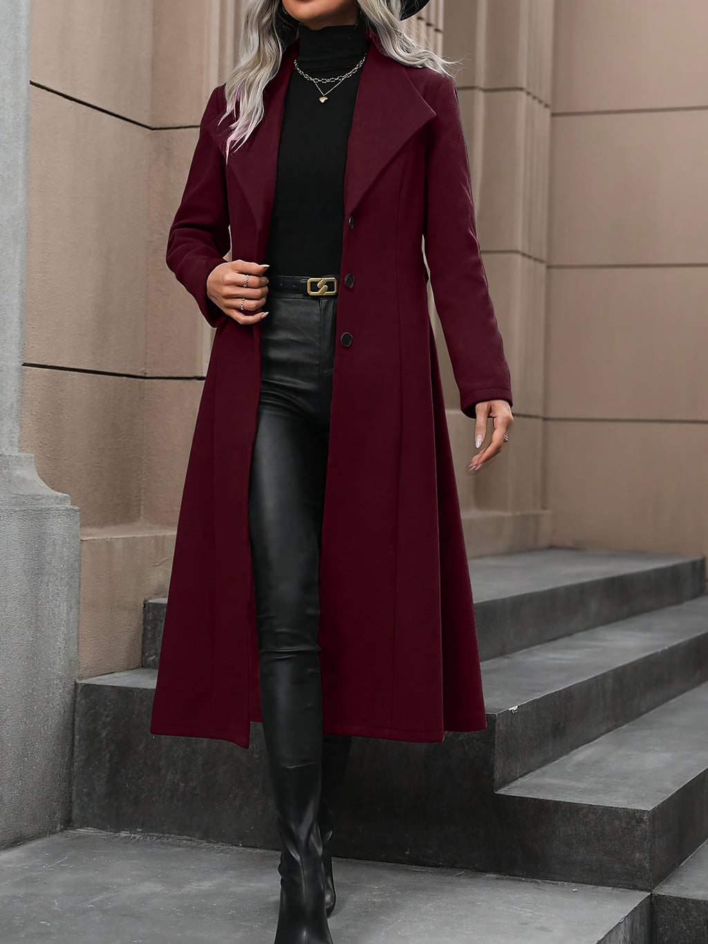 WL Atelier | Autumn/Winter Belted Fleece Coat with Large Lapels