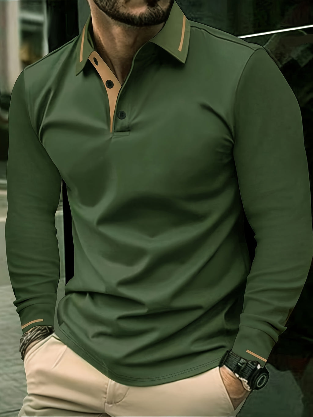 WL Atelier Men | Classic White Long-Sleeve Polo Shirt