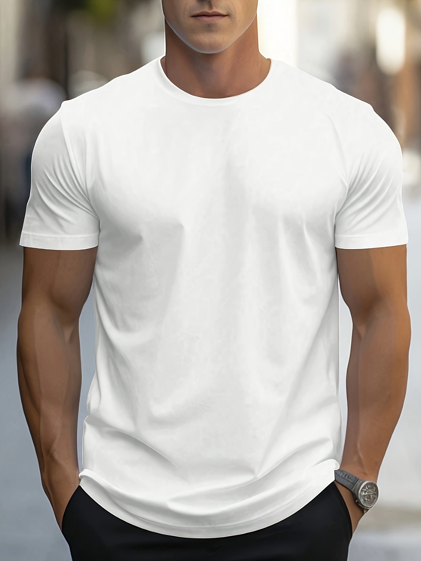 WL Atelier Men | Geometric Print Round-Neck T-Shirt