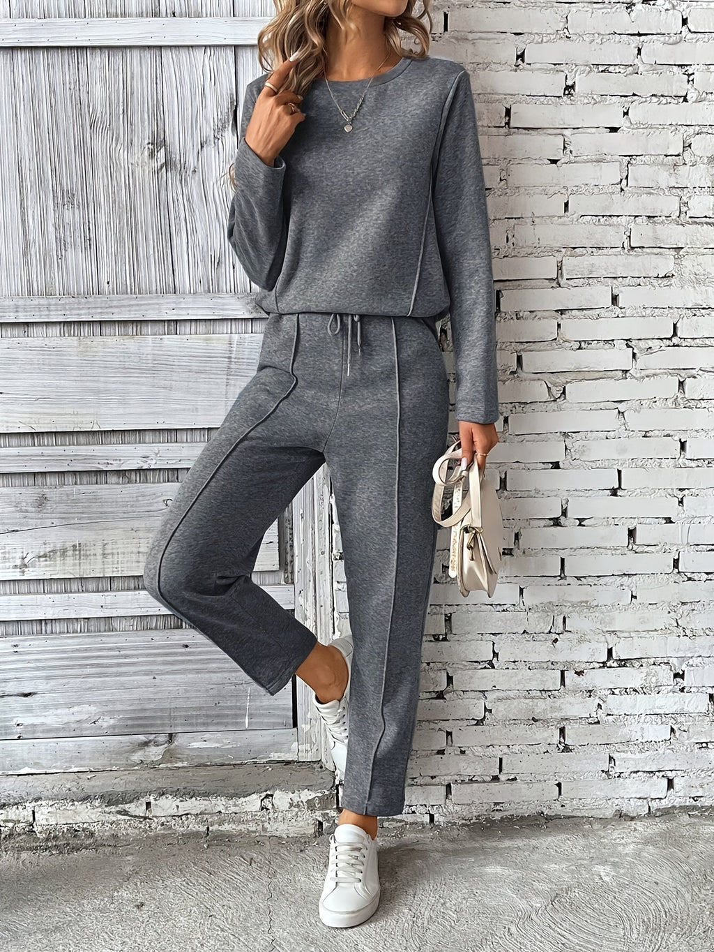 WL Atelier | Olive Green Solid Color Drawstring Pantsuit