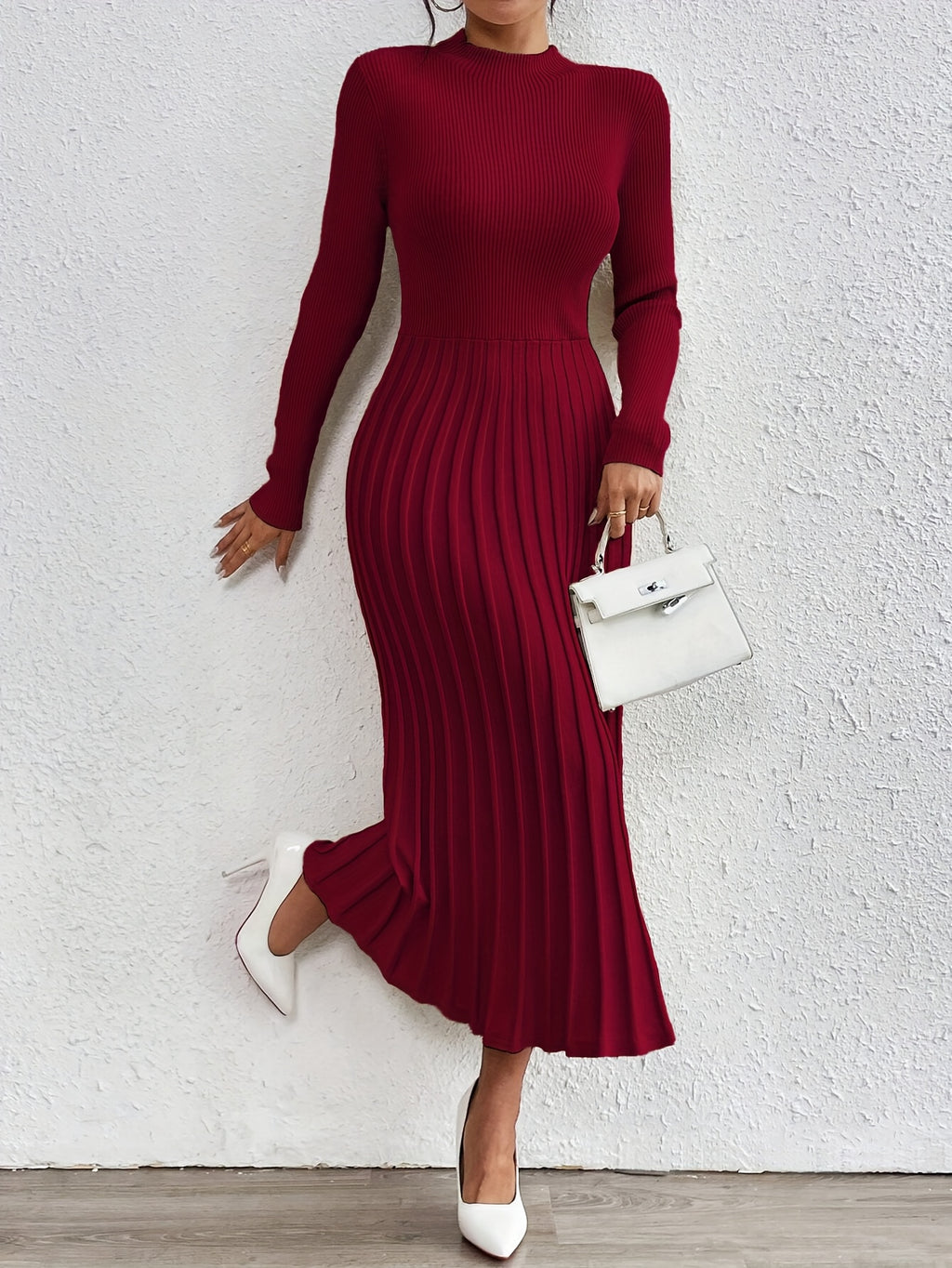 WL Atelier | Elegant High-Neck Long-Sleeve Dress