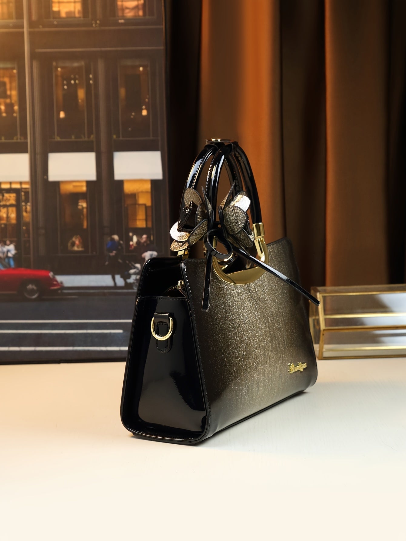 WL Atelier | Vintage Convertible Crossbody Handbag with Floral Detail