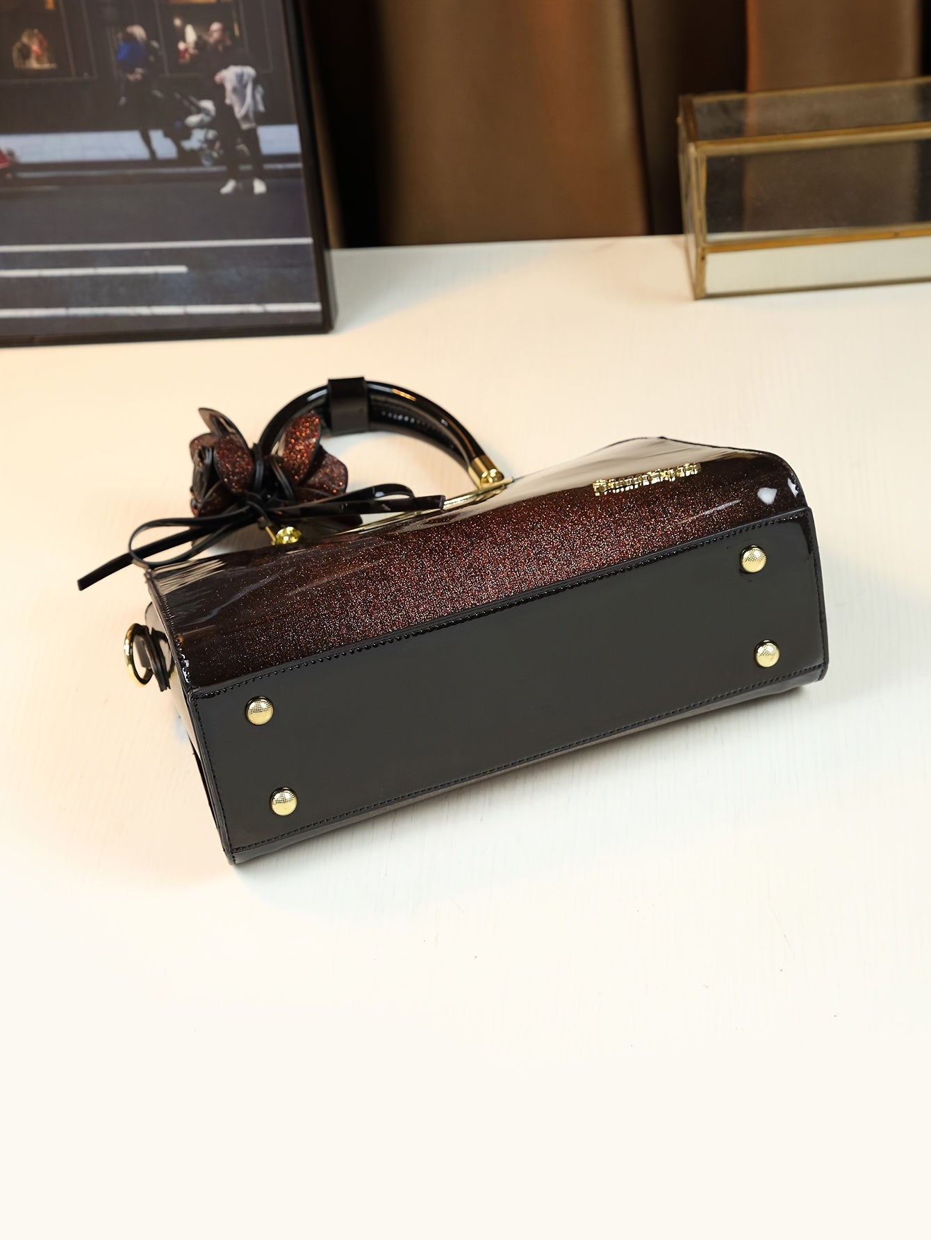 WL Atelier | Vintage Convertible Crossbody Handbag with Floral Detail