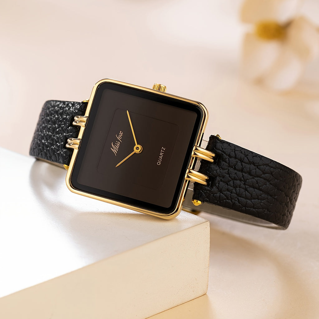 WL Atelier | Luxury Burgundy Square Quartz Watch