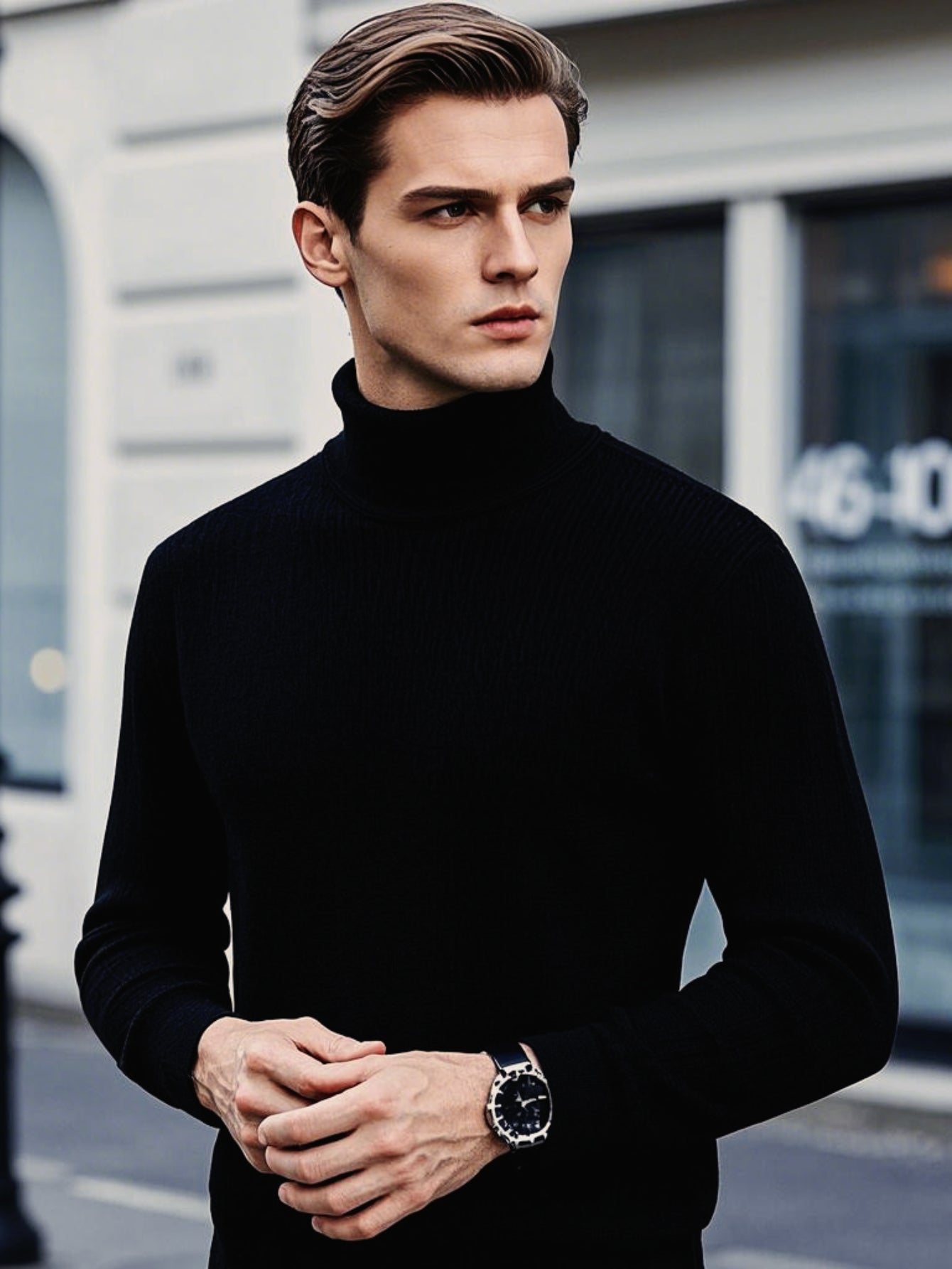 WL Atelier Men | Elegant High-Neck Turtleneck Sweater
