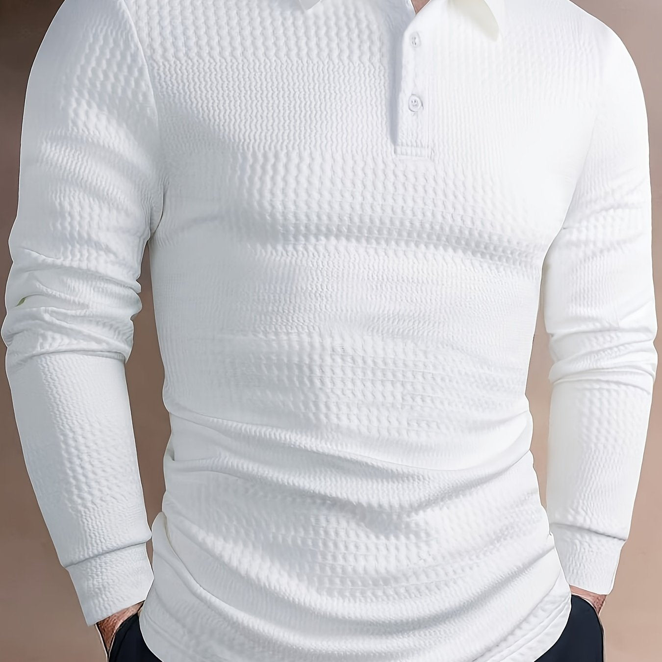 WL Atelier Men | Sleek Black Long-Sleeve Stretch Shirt