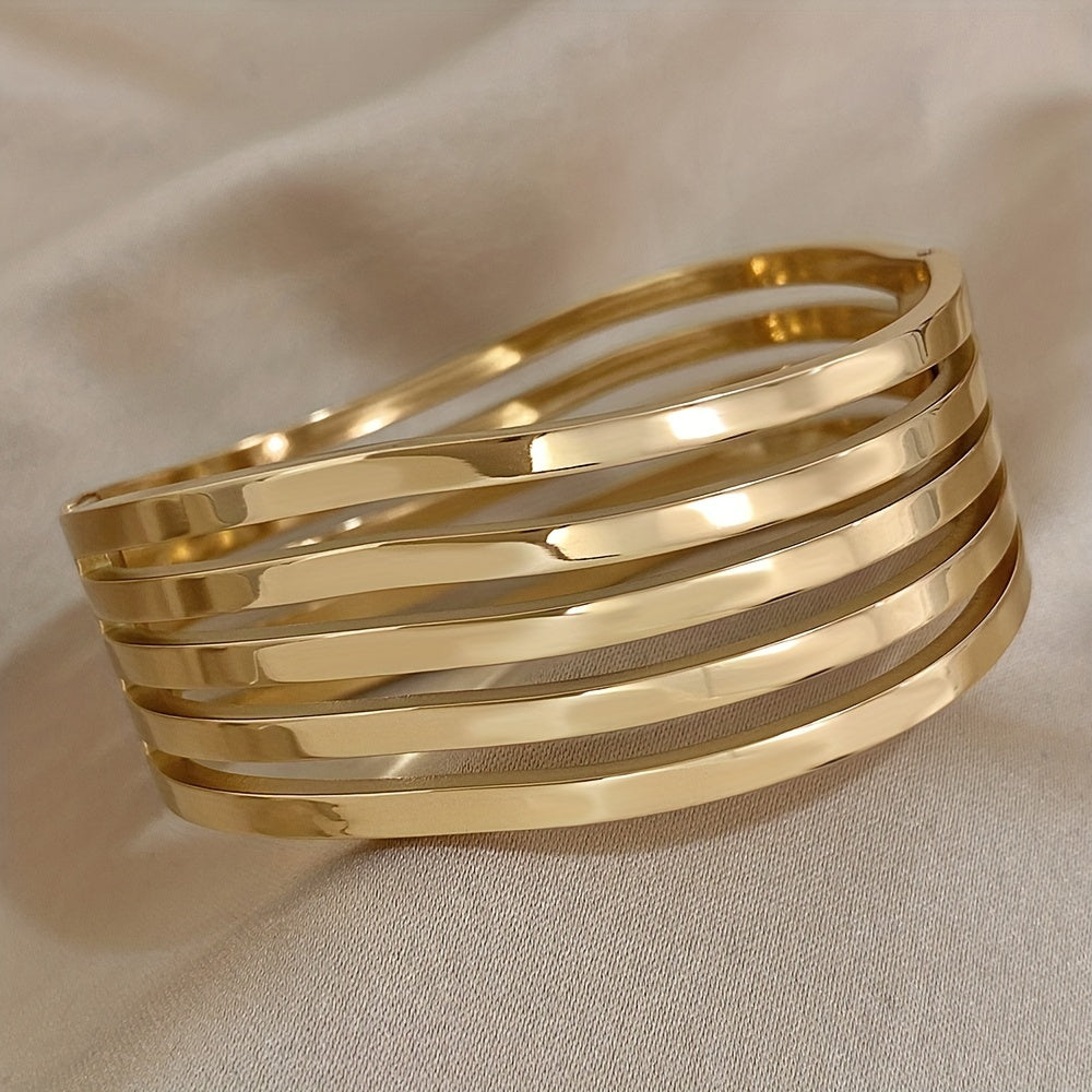WL Atelier | Five-Layer Wavy Stainless Steel Bangle