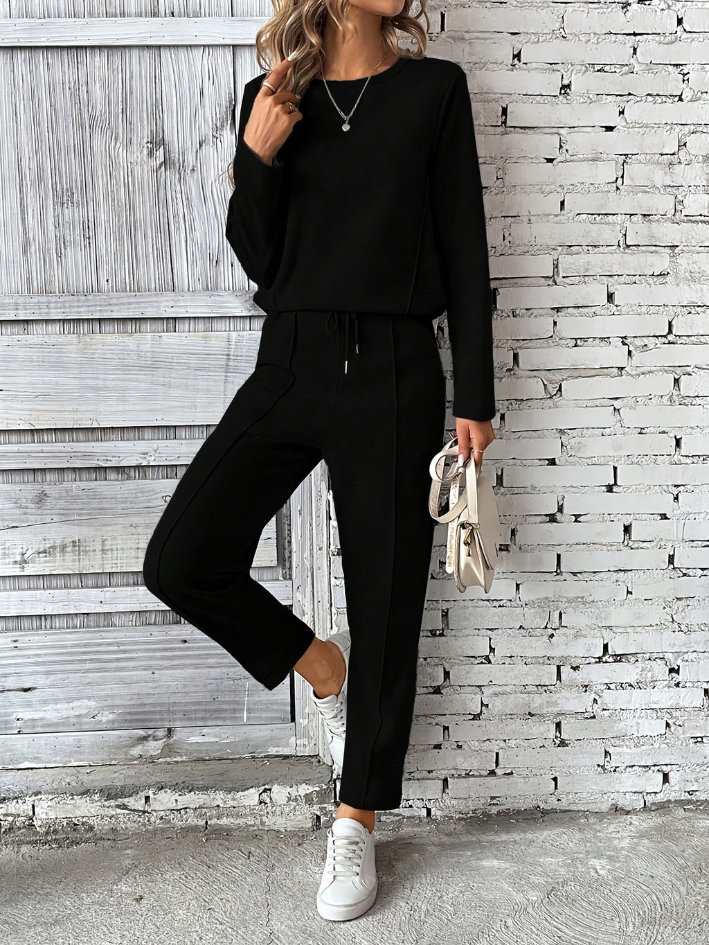 WL Atelier | Olive Green Solid Color Drawstring Pantsuit