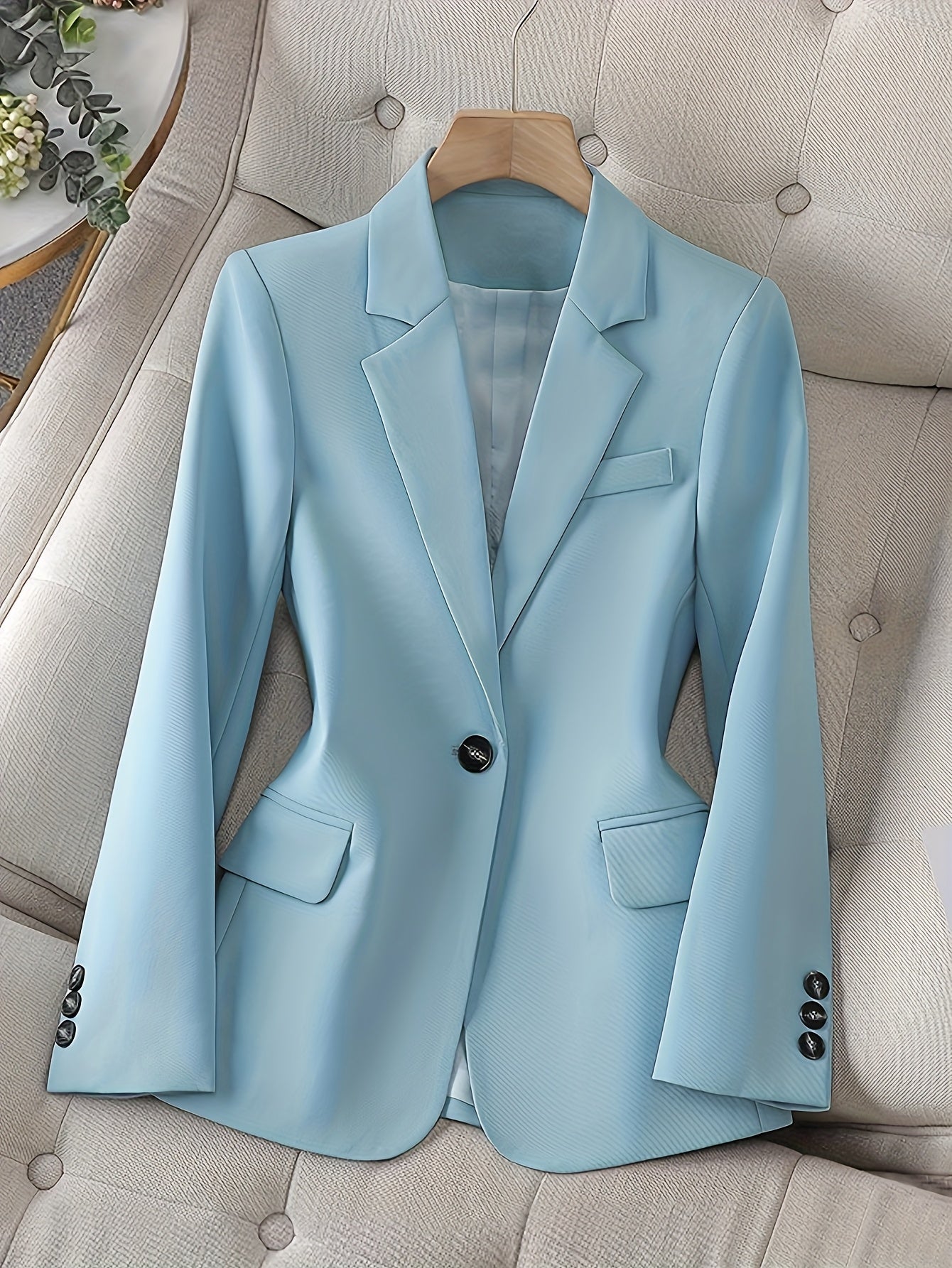 WL Atelier | Light Blue Single-Button Blazer