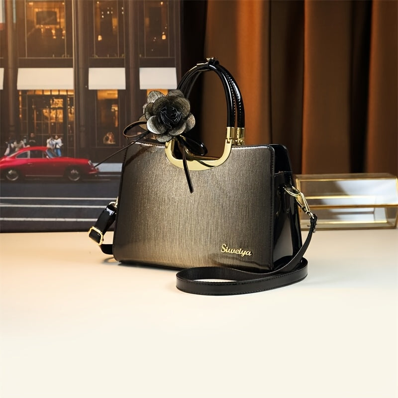 WL Atelier | Vintage Convertible Crossbody Handbag with Floral Detail