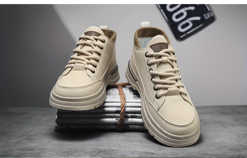 WL Atelier Men | Retro Brown Low-Top Lace-Up Sneakers