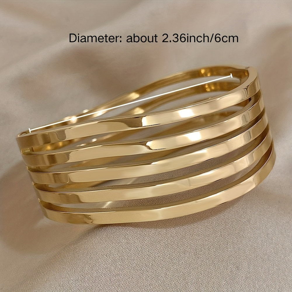 WL Atelier | Five-Layer Wavy Stainless Steel Bangle