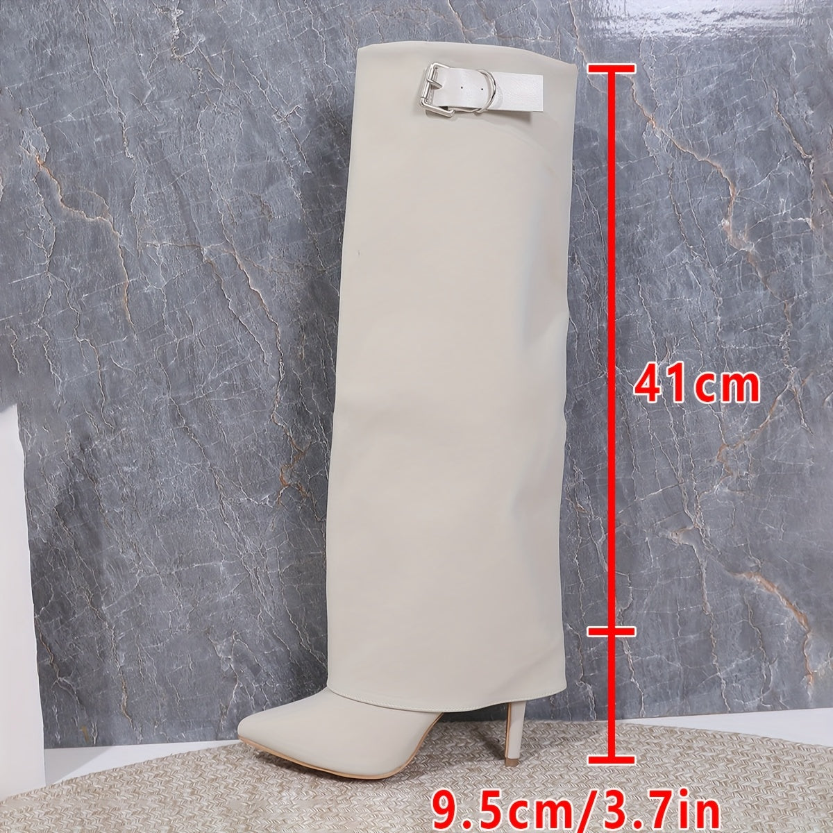 WL Atelier | Elegant Pointed-Toe Knee-High Boots with Metallic Buckle