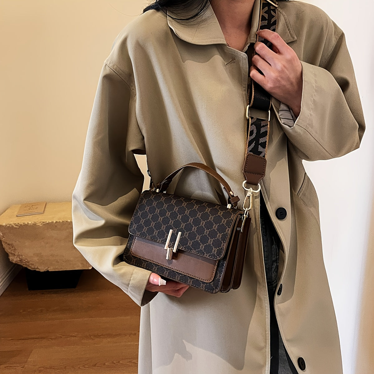 WL Atelier | Geometric Floral Shoulder &amp; Handbag