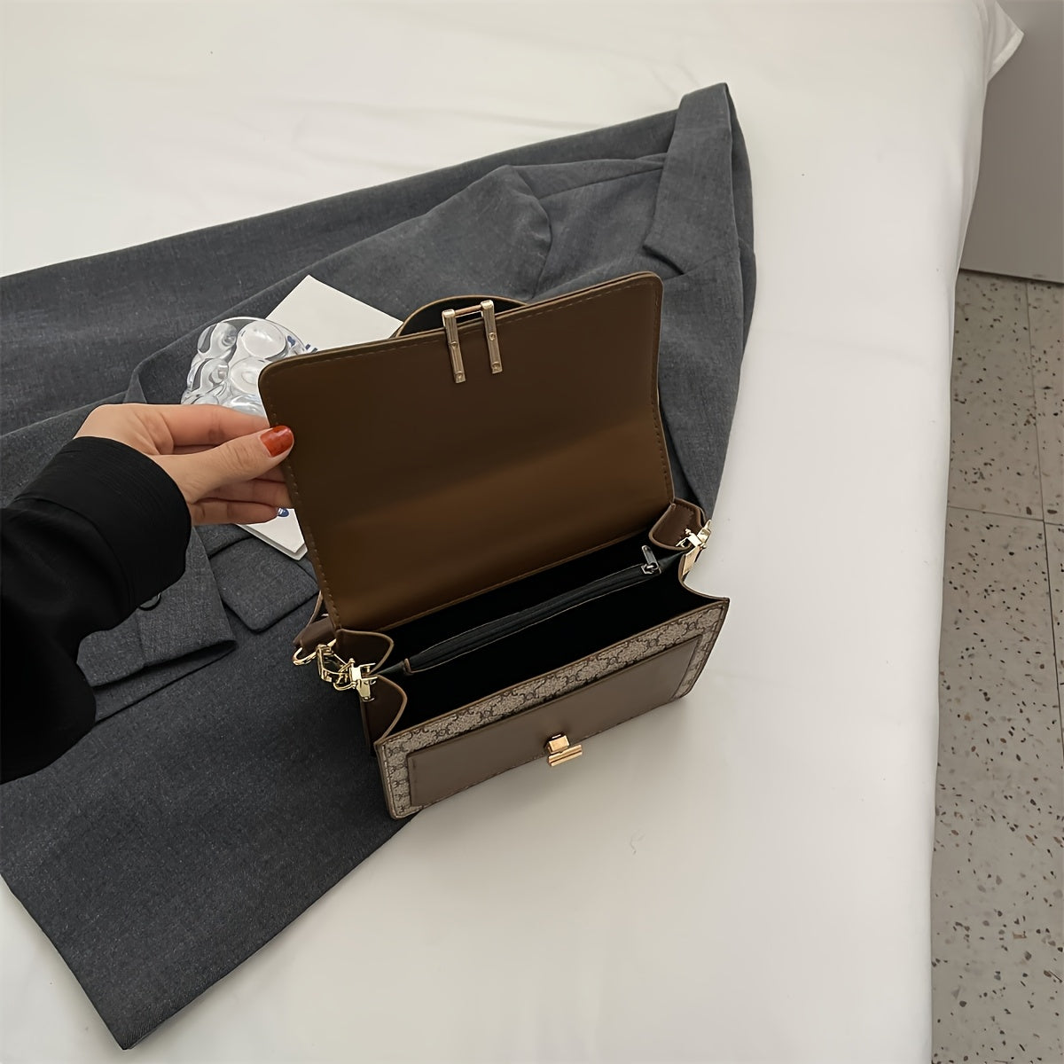 WL Atelier | Geometric Floral Shoulder &amp; Handbag