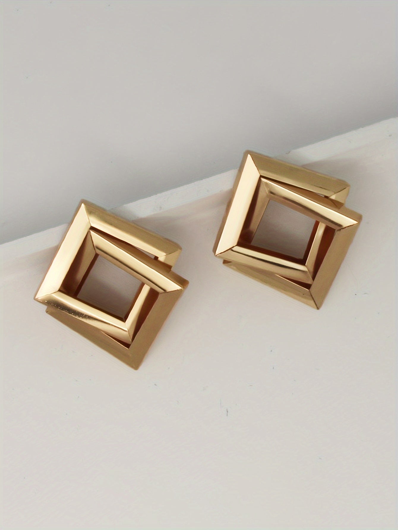 WL Atelier | Golden-Tone Multi-Layered Statement Earrings