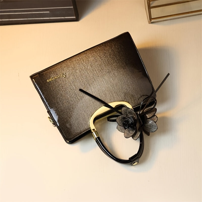 WL Atelier | Vintage Convertible Crossbody Handbag with Floral Detail