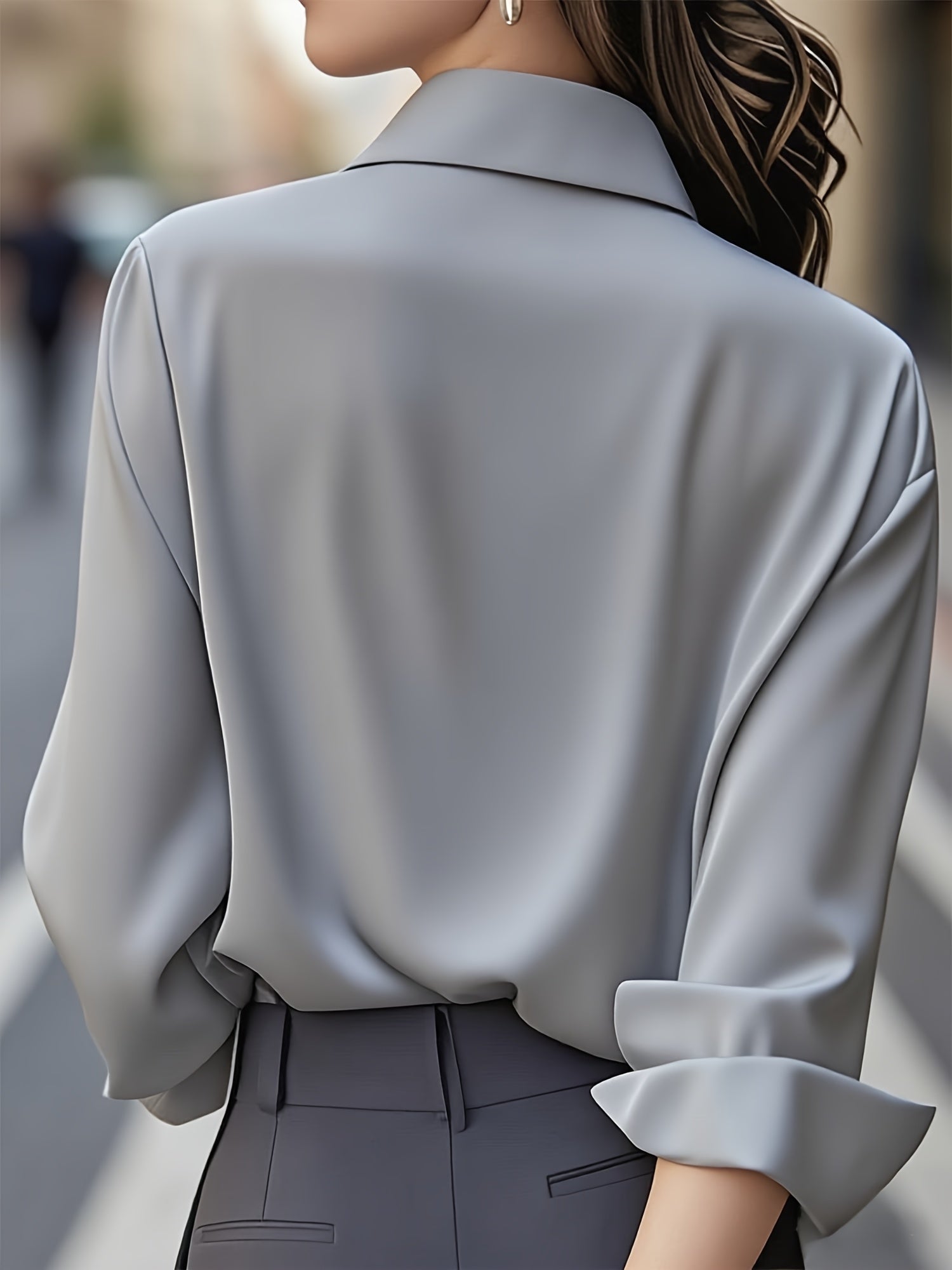 WL Atelier | Elegant Light Blue French-Style Button-Up Shirt