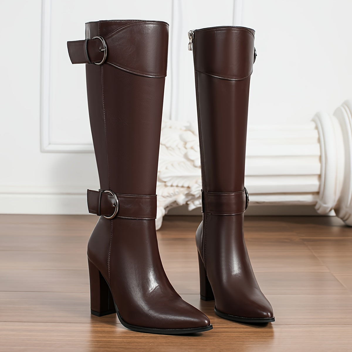 WL Atelier | Brown Chunky High-Heel Winter Boots