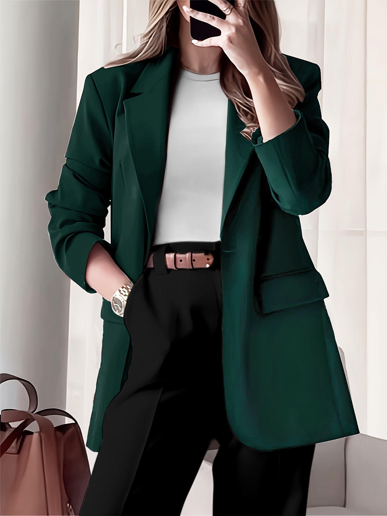 WL Atelier | Burgundy Double-Breasted Blazer with Luxury Button Detail