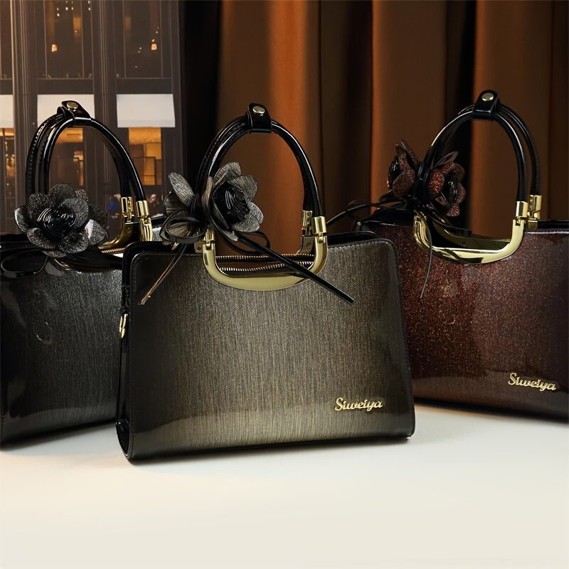 WL Atelier | Vintage Convertible Crossbody Handbag with Floral Detail