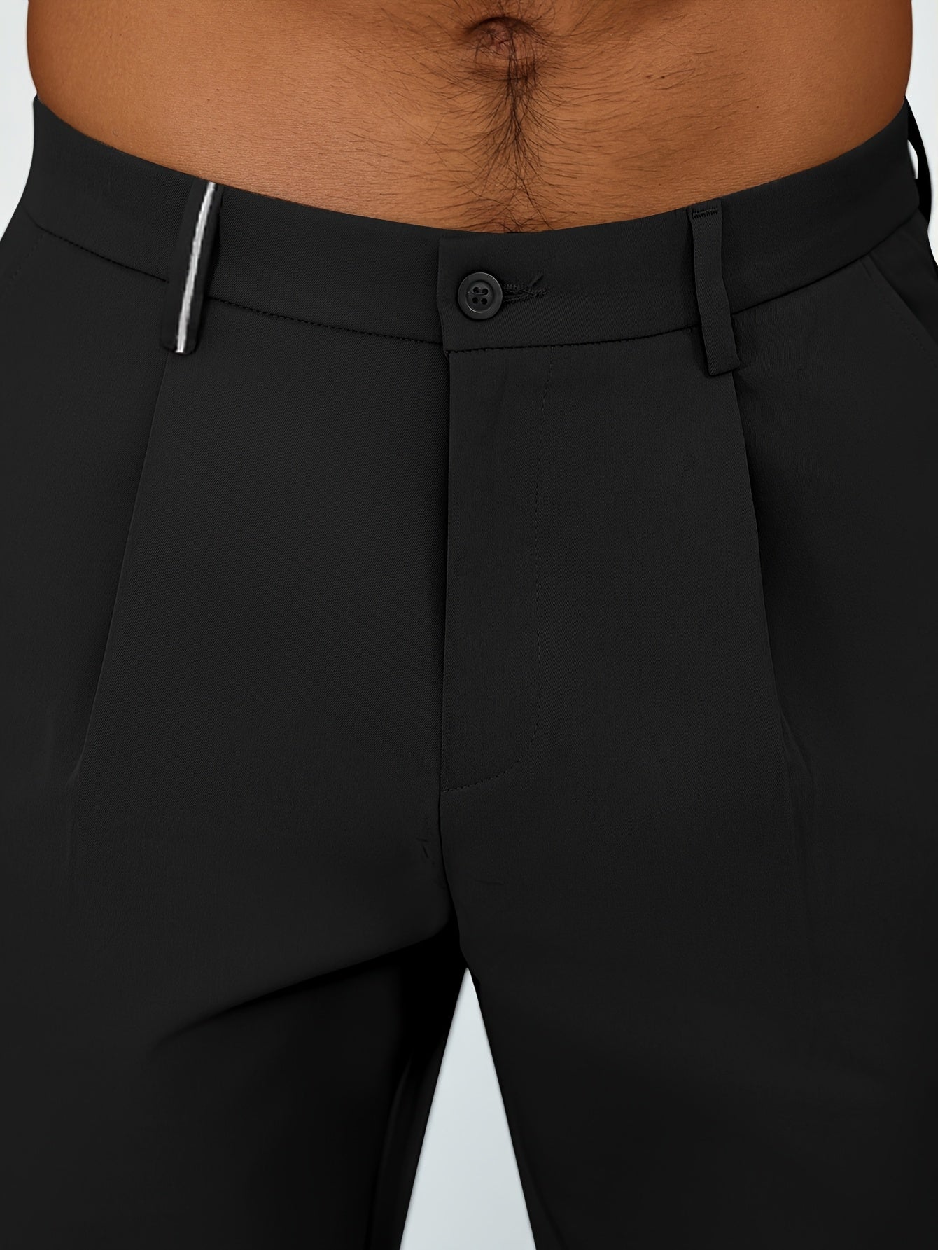 WL Atelier Men | Beige Pleated Business Casual Trousers